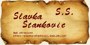 Slavka Stanković vizit kartica